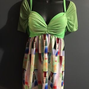 Woman’s set lime green 2 piece bathing suit SET